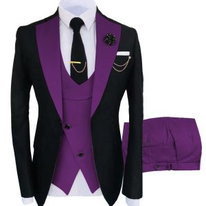 Y0028 Hight Quality Custom Business Suit for Men Three Piece Set Long Sleeve Slim Fit Formal Suits Grooms Wedding Suit No reviews yet