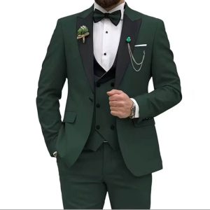 2024 New Style Plus Size Men's Suits 3 Piece Slim Fit Men Business Suits Fashion Suits for Men Wedding