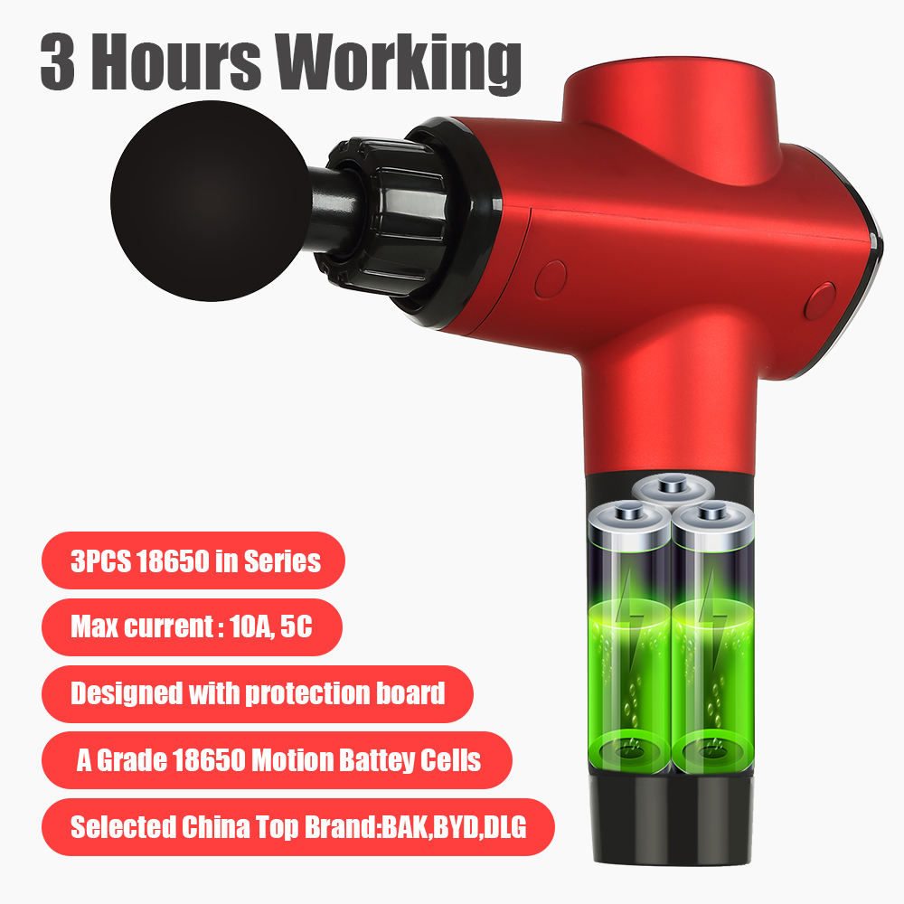 Factory Ready to Ship Professional Portable Massage Pistol Vibration Fascia Gun Deep Tissue Massage Gun - Image 3