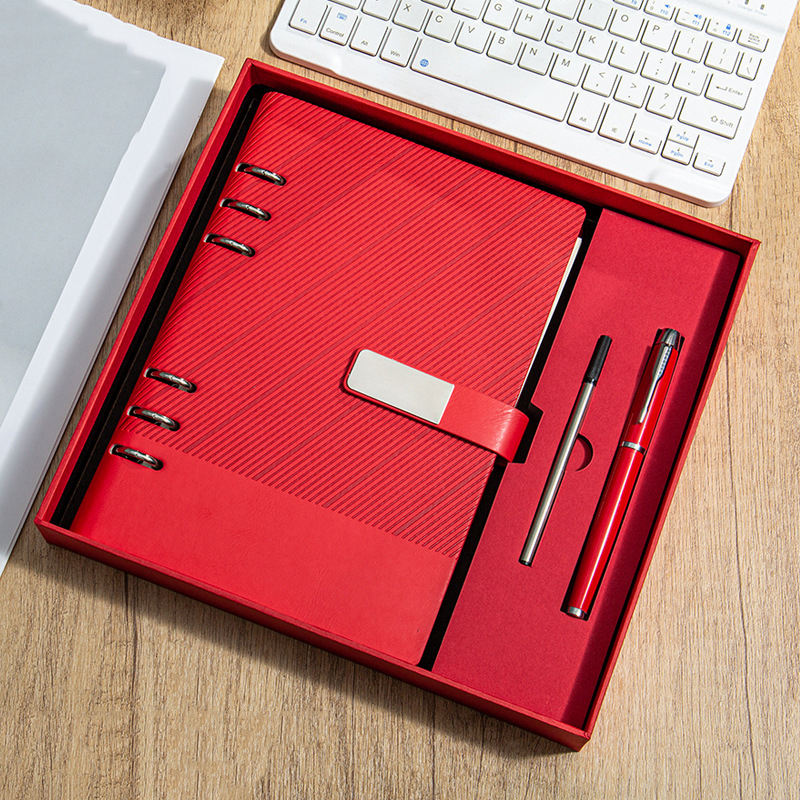 Customized Retro Business Buttons Notebook Gift Set with Pen Cores Top Quality Notebook - Image 6