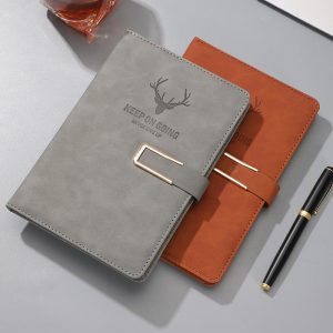 Wholesale A5 Business Gift Set Students With Hand Gift Can Print LogoPU Leather Notebook Customization